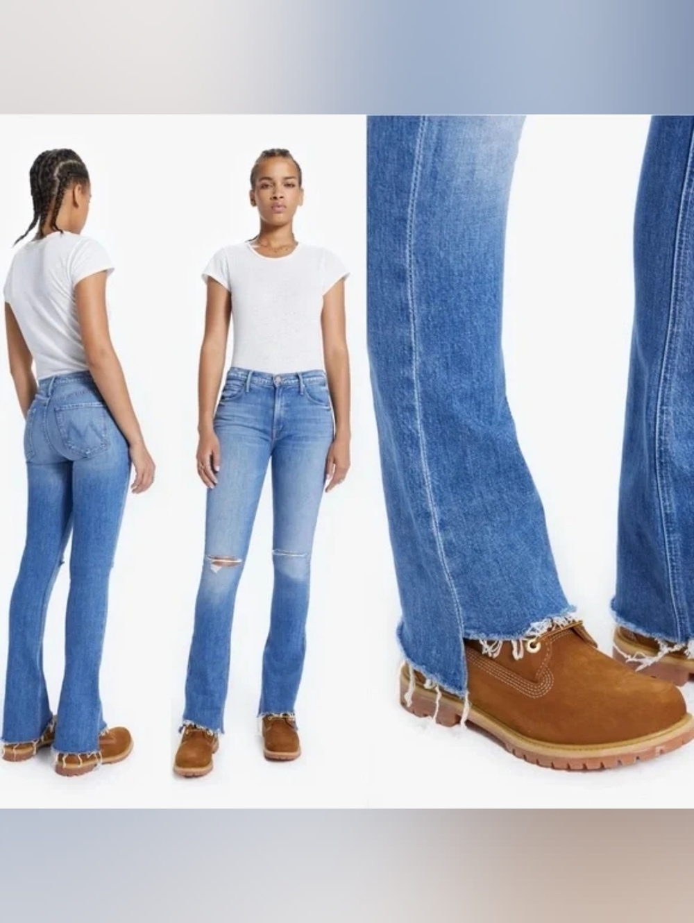 Mother The Runaway Step Fray Jeans Size 25